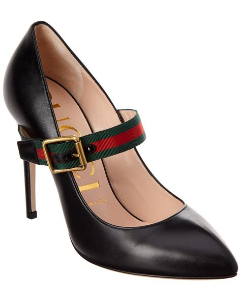 gucci sylvie pump black|gucci sylvie leather.